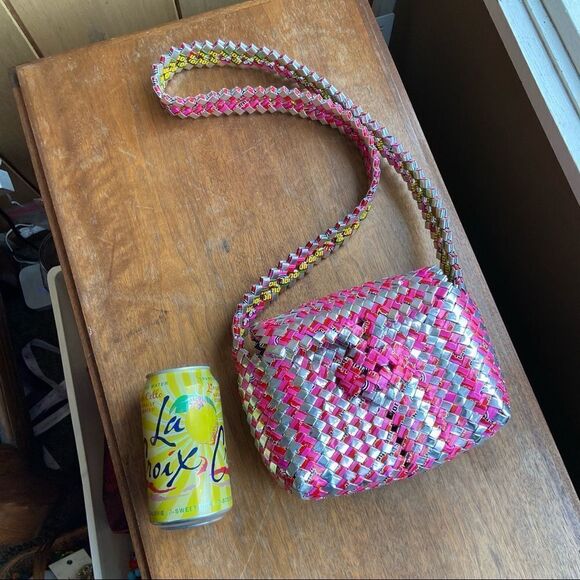 Pink and silver Gum Wrapper Handbag - Picture 1 of 7